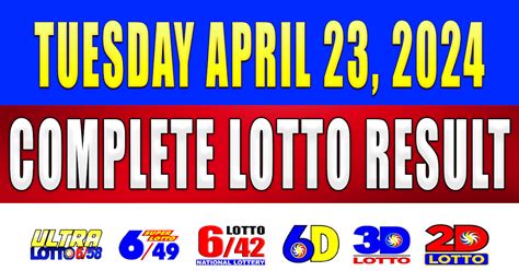 SWERTRES RESULT Today, Tuesday, April 23, 2024.
